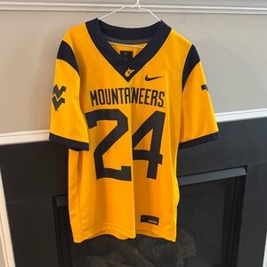 NIKE WEST VIRGINIA MOUNTAINEERS GOLD ALTERNATE GAME FOOTBALL JERSEY